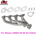 Header Exhaust KA24 2.4 4CYL Roostevabast terasest v&auml;ljalaskekollektor Header 1995-1998 Nissan 240SX S14 jaoks h&otilde;be