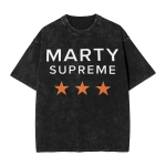 Marty Supreme Film Vintage Pesu T-s&auml;rk Meestele Naistele Puuvillane Naljakas T-s&auml;rk &Uuml;mmarguse kaelusega L&uuml;hikeste varrukatega R&otilde;ivad M black