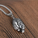 Kaelakee etnilises stiilis Sakyamuni Tathagata Buddha pea mees- ja naissoost Buddha kuju ripats 50CM(Necklace Size)