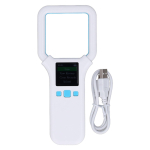 Loomasildilugeja 134.2kHz 125kHz Bluetooth K&auml;eshoitav Traadita RFID Loomakiip ID-lugeja ABS white