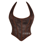 Vintage Keskaegne Kohvi HALTER-stiilis &Otilde;mblusteta Pingutusn&ouml;&ouml;riga Reguleeritav V&ouml;&ouml;kohta Kitsendav Korsett Kujundav Aluspesu 6XL pruun