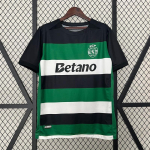 Sporting CP Retro Jalgpallis&auml;rk 2001-03 Kodune F&auml;nniversioon Puuvillane Hingav Jalgpallis&auml;rk Meestele Naistele Large black