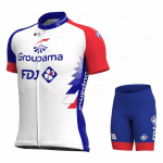 Uus 2026 GROUPAMA FDJ meeskonna valge rattas&otilde;iduriietus jalgrattas&auml;rk Ropa meestele jalgrattale suvine rattas&auml;rgid 19D geelipadjaga rattap&uuml;ksid XXL