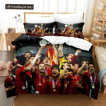Jalgpallit&auml;ht CR7 Jalgpalli Voodipesu Komplekt Poistele T&uuml;drukutele &Uuml;heinimese Queen Suurus Tekikott Padjap&uuml;&uuml;r Voodi Poistele T&auml;iskasvanute Mood Kodu Tekstiil 135x200cm