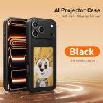 NFC AI Telefonikotid 17 Pro Maxile tindiekraaniga DIY Luksuslik E-tindiekraaniga Telefonikott iPhone17 Pro Max must