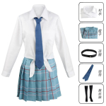 Anime My Dress Up Darling Kitagawa Marin Cosplay Kost&uuml;&uuml;mikomplekt Kitagawa Marin Cosplay Kleit Koolivorm Parukas &Uuml;likond Naistele S white