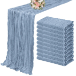 12 tk komplekt 90x180/300cm pooll&auml;bipaistev gaasist laualina juustukangas salveiroheline s&ouml;&ouml;gilaud pulmapidu j&otilde;ulubanketid kaared Decor 12PCS 50x50 napkins