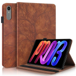 Lenovo Idea Tab Pro Gen 2 &uuml;mbris TB390FU Reljeefne puu PU nahast rahakott klappkate Funda Idea Tab Pro Gen 2 13-tollisele &uuml;mbrisele Idea Tab Pro Gen2 13 pruun