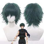 Maki Zenin Anime Cosplay Parukas Rohelised L&uuml;hikesed Juuksed Prillid Shimetsu Kaiyuu Halloweeni J&otilde;ulude Rollim&auml;ngu Peo Rekvisiidid Naistele T&uuml;drukutele One Size black