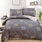 WTEMPO 4 TK voodipesukomplekt hingav voodikate Nahas&otilde;bralik puuvillane voodikaunistus single 3pcs 150by200