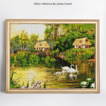 5D DIY teemanttikandite m&uuml;&uuml;k Maastiku teemantmaal Teemantmosaiik T&auml;is&uuml;mmargune kivikivi 20X30