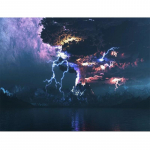 Teemanttikandid muster Vulkaanipurse pilt Kodukaunistused Kingitus T&auml;is&uuml;mmargune teemantristpiste 20X30CM