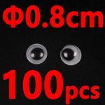 100tk 14mm 10mm 8mm 3D liigutatavad silmamunad nuku silmad k&auml;rbse sidumiseks Streamer kalapeibutis isetegemise ujuv heli kalasilmade tegemine