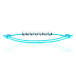 Les Tr&eacute;sors De Lily [F1289] - Bracelet Argent 'Zen' turquoise argent&eacute; - 5 mm t&uuml;rkiissinine