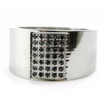Bague acier 'D&eacute;esse' noir 54 must