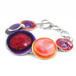 NOA [I4921] - Bracelet Cr&eacute;ateur 'Bora Bora' rouge violet lilla