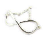 Dolce Vita [N3892] - Bracelet Cr&eacute;ateur 'Infini' argent&eacute; h&otilde;be