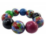 Les Tr&eacute;sors De Lily [P6973] - K&auml;sitsi valmistatud k&auml;ev&otilde;ru  Mistinguette  sinine lilla roheline - 20 mm mitmev&auml;rviline