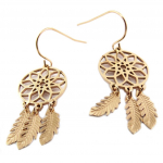 Les Tr&eacute;sors De Lily [P7703] &ndash; roosast kullast Boho terasest disaink&otilde;rvar&otilde;ngad (unen&auml;op&uuml;&uuml;dja) &ndash; 28x14 mm Heleroosa