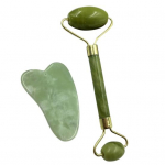 Faux Jade Double Head Face Roller Salendav Massager kraapimisplaadi ilut&ouml;&ouml;riist
