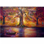 5D isetegemise teemantmaal maastik puu ristpistes t&auml;is&uuml;mmargused teemanttikandid 20X30CM