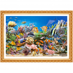 Teemantmaal  Mere troopilised kalad  T&auml;is&uuml;mmargune teemanttikandid n&auml;put&ouml;&ouml; kivist k&auml;sit&ouml;&ouml; 20X30CM