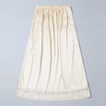 Naiste Satiinist Kunstsiidist alusseelik Alusseelik Pool Slip Midi Pitsist seelik one size