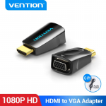 Ventilatsiooni HDMI-VGA-adapter HDMI-maas-VGA-Felame HD 1080P helikaabli muundur 3,5-pistikuga PS4 s&uuml;learvuti PC Box projektori jaoks must