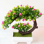 Kunstlikud bonsai v&auml;ikesed potitaimed v&otilde;ltslilled Potikaunistused Kodukaunistus roosa