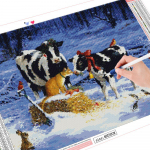 5D Teemantmaaling Lehm Uus Saabumine Tikand Teemant T&auml;isruudukujuline Talvine Mosaiik M&uuml;&uuml;k Loom K&auml;sitsi valmistatud Kingitus Full Round 20X30CM