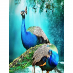 5D Teemantmaal Sinine Paabulind Teemanttikandid Ristpistes Kodukaunistus K&auml;sitsi valmistatud kingitused Round 20x30cm