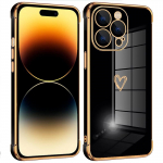 Luksusliku pinnakattega silikageeliga Love Heart mobiiltelefoni &uuml;mbris iPhone'ile 15 14 13 12 Pro 11 XR X XS Max 7 8 Plus Fashion mobiiltelefoni &uuml;mbris iPhone 12 must