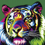 Uus DIY 5D Teemanttikandid Tiger Ristpistes Loomade Teemantmaaling T&auml;is&uuml;mmargune puurmosaiik Kodukaunistuse kingitus Full Round 20x20CM