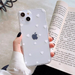 Telefoni&uuml;mbris iphone 15 14 Pro Max 13 12 11 Pro MAX X XR XS 8 7 Plus SE 2020 jaoks l&auml;bipaistev multikas Love Heart pehme TPU For iPhone 13 valge