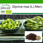 SAFLAX - Orgaaniline - Edamame - 8 seemet - Potisubstraadiga paremaks kasvatamiseks - Gl&uuml;tsiin