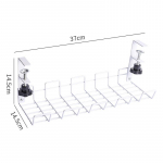 Lauaalune Juhtmehoidla Rack Juhtmete kaablihaldus laua all Kaablikorraldaja Juhtmete kaablialus Kontoritarbed 37cm*14.5cm*14.5cm valge