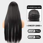 Blond parukas naistele s&uuml;nteetilised pikad sirged juuksed keskmise osa segatud blondid s&uuml;nteetilised juuksed t&auml;isparukas igap&auml;evaseks kasutamiseks