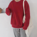 Hirsionsan Casual Solid Base džemprid naiste mood lahtised soojad laisad pulloverid talvised lihtsad kaelaga pikkade varrukatega kampsunid naistele Uus one size roosa