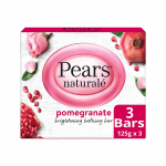 Pears Natural Pomegranate Brightening Bathing Soap Bar, 125 g (Pack of 4) 125 g (Pack of 3)