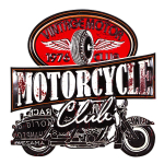 Les Tr&eacute;sors De Lily [A3207] - Retro metallist tahvel 'Motorcycle Club' punane must - 50x49 cm punane