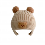 Multikas kuduv karu mudilase m&uuml;ts Pehme armas s&uuml;gistalvine soe m&uuml;ts imiku beebi t&uuml;drukule poisile nokam&uuml;ts k&otilde;rvakaitse m&uuml;ts