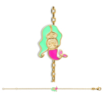 Les Tr&eacute;sors De Lily [R7741] - kullatud k&auml;ev&otilde;ru  Mermaid  punane kuld - 15 cm - 10x8 mm mitmev&auml;rviline