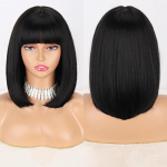 LISI HAIR Naiste &otilde;lgadeni punase veini v&auml;rvi sirged Bob-juuksed tukkidega s&uuml;nteetilisest kiust l&uuml;hikesed sirged Bob-parukas Puhasv&auml;rviline Bob-parukas 1B