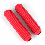 1 paar 310 mm universaalset mootorratta esihargi tolmukaitse kummist amortisaatori kaitsesaapad Honda Kawasaki Suzuki Yamaha jaoks punane