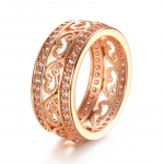 Kinel Vintage Rose Gold Color &otilde;&otilde;nsad s&otilde;rmused naistele tsirkoonist t&auml;issillutisega s&otilde;rmused kingitus 6