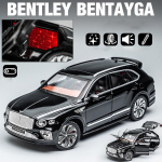 1/24 skaalaga Bentley Bentayga Diecast automudeli m&auml;nguasi, tagasit&otilde;mmatav m&auml;ngus&otilde;iduk koos helivalgustusega lastele V&auml;ikelaste poiste ja t&uuml;drukute kingituste kollektsioon 1/24-size:21.5*8.2*7.3cm must