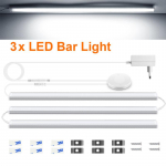 Alumiiniumprofiiliga LED-riba valgustoru 12 V l&auml;bistava puitplaadiga 25 mm puutetundliku anduriga h&auml;mardusl&uuml;liti DIY k&ouml;&ouml;gikapi seinalamp 30CM
