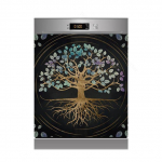 Must taust Kaasaegne isekleepuv n&otilde;udepesumasina kleebis K&uuml;lmkapi kleebis Seinakleebised Uksekate K&ouml;&ouml;gitarvikud Seinatapeet 45X82cm 18X32inch