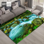 Looduslik maastik 3D vaip elutuppa Roheline mets juga Maastikuvaip Magamistoa libisemisvastane vaip vannitoas Suur 120x180cm 1pcs