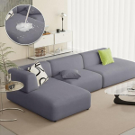 Veekindel diivanikate &uuml;hev&auml;rvilised elastsed nurgadiivanikatted elutoa sisekujunduseks 1/2/3/4 -istmega L-kujuline diivan tugitool 2 Seater 145-185cm helehall v&auml;rv